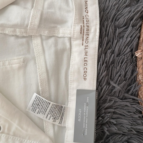 Chico's Cream and Blue Ankle Jeans - Picture 3 of 4